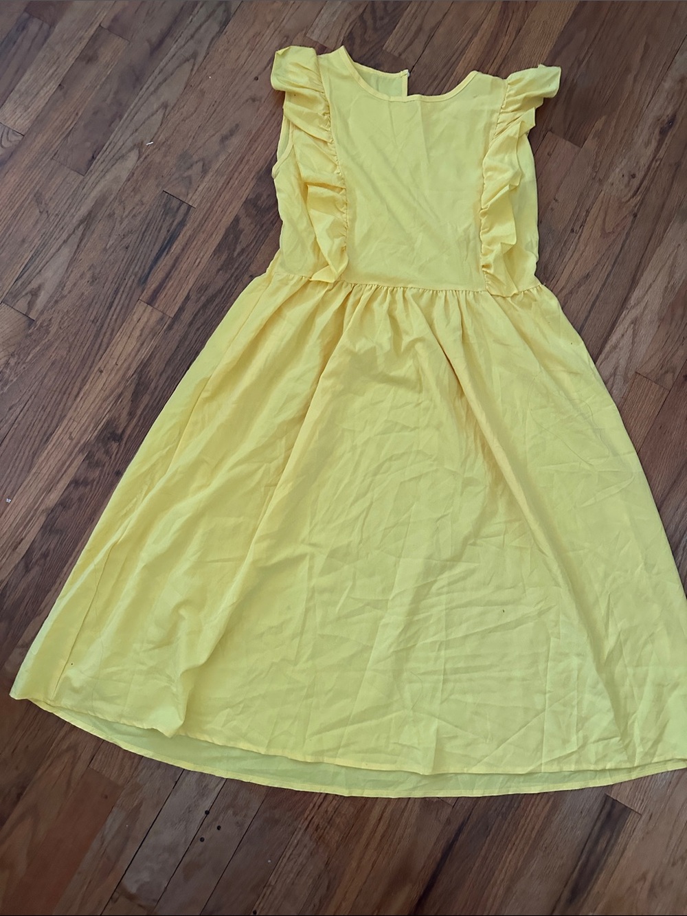 Yellow Ruffle Sleeve Sundress